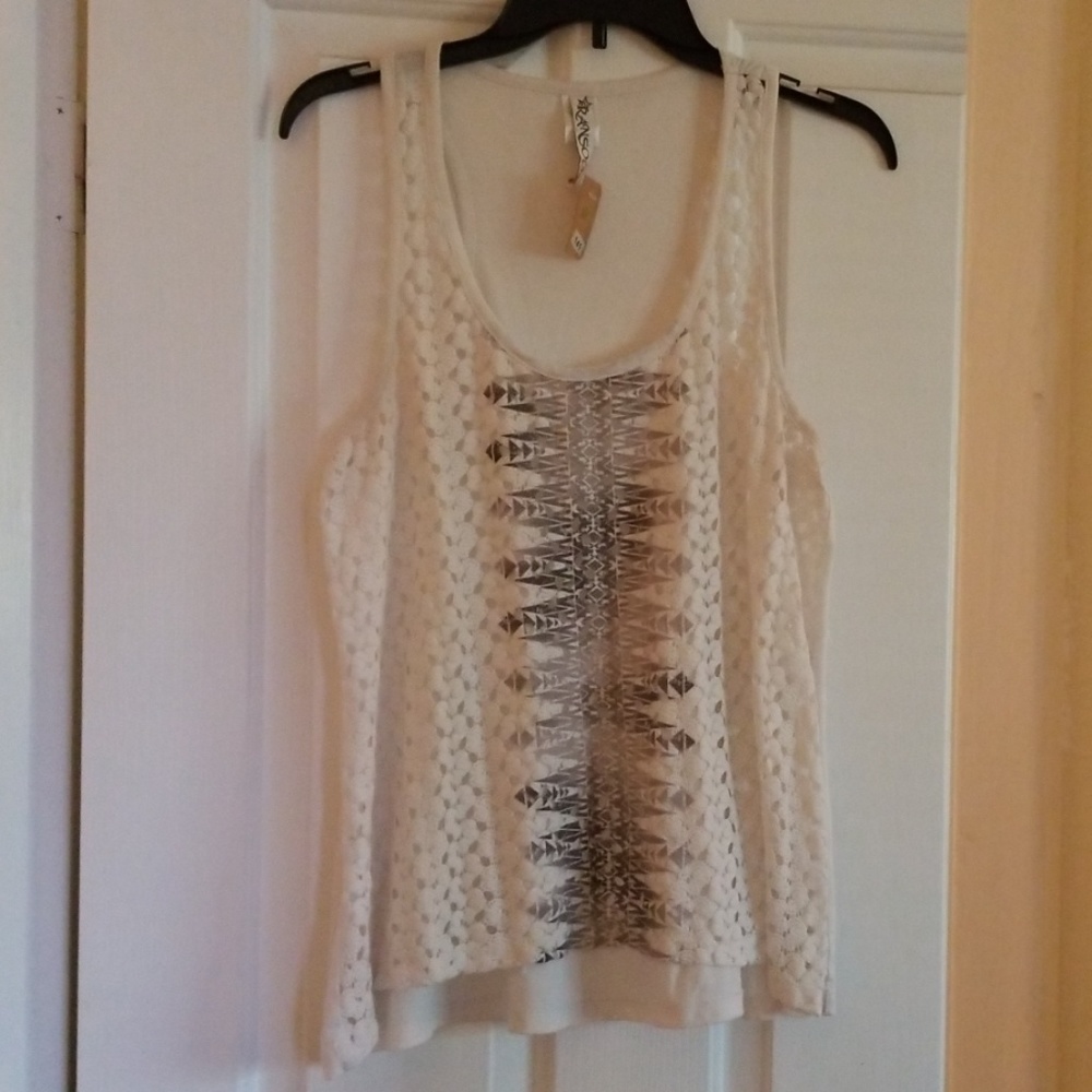 Ransom White Mesh Racerback Tank